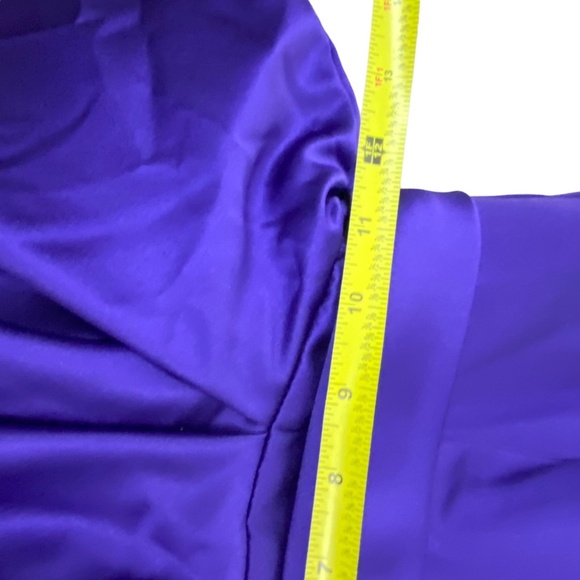 Light in the box formal cocktail satin blue dress size 2-4 US flare - Picture 12 of 14